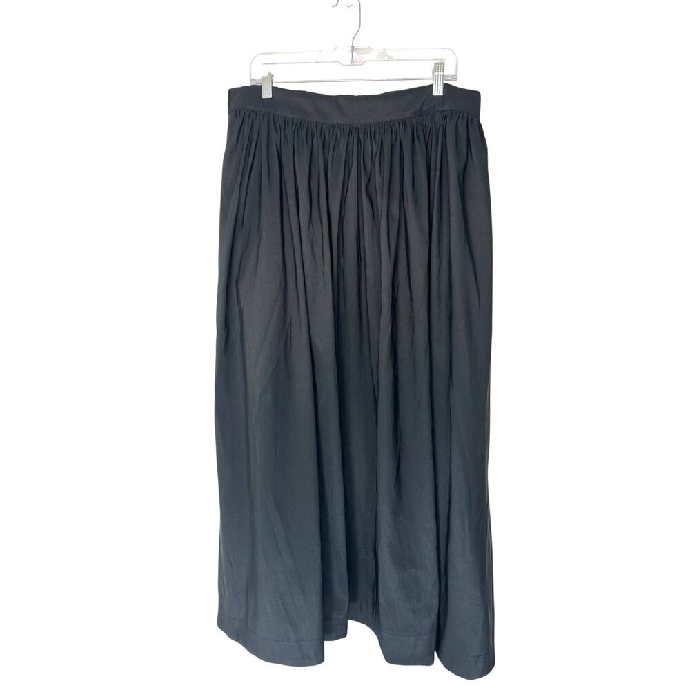 A New‎ Day Skirt Women's Plus Black Maxi Pull On Stretch Cottagecore Size XXL